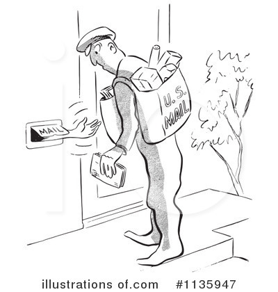 Royalty-Free (RF) Mail Man Clipart Illustration by Picsburg - Stock Sample #1135947