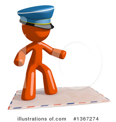 Royalty-Free (RF) Mail Man Clipart Illustration by Leo Blanchette - Stock Sample #1367274