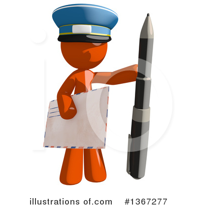 Royalty-Free (RF) Mail Man Clipart Illustration by Leo Blanchette - Stock Sample #1367277