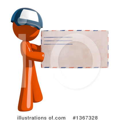 Royalty-Free (RF) Mail Man Clipart Illustration by Leo Blanchette - Stock Sample #1367328