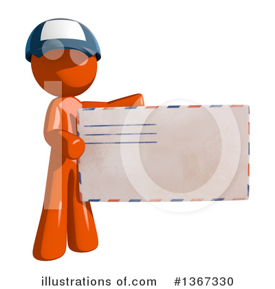 Royalty-Free (RF) Mail Man Clipart Illustration by Leo Blanchette - Stock Sample #1367330