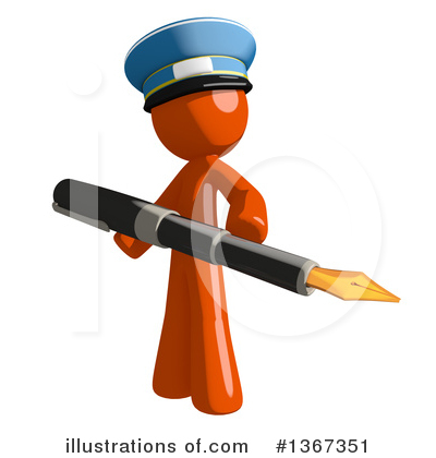 Royalty-Free (RF) Mail Man Clipart Illustration by Leo Blanchette - Stock Sample #1367351