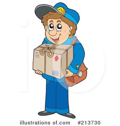 Royalty-Free (RF) Mail Man Clipart Illustration by visekart - Stock Sample #213730