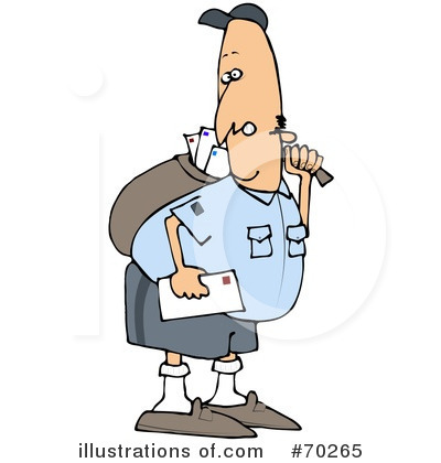 Royalty-Free (RF) Mail Man Clipart Illustration by djart - Stock Sample #70265