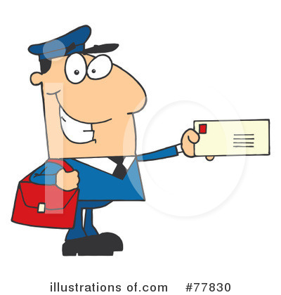 Royalty-Free (RF) Mail Man Clipart Illustration by Hit Toon - Stock Sample #77830