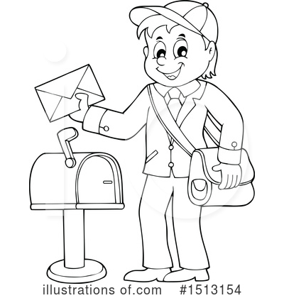 Mail Man Clipart #1513154 by visekart
