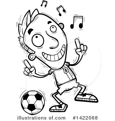 Royalty-Free (RF) Male Soccer Player Clipart Illustration by Cory Thoman - Stock Sample #1422068