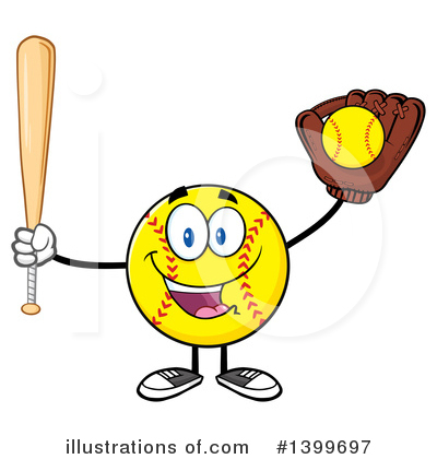 Baseball Mitt Clipart #1399697 by Hit Toon
