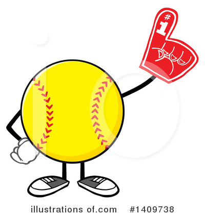 Royalty-Free (RF) Male Softball Clipart Illustration by Hit Toon - Stock Sample #1409738