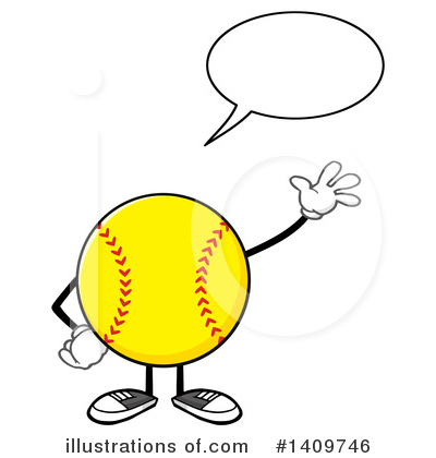 Softball Clipart #1409746 by Hit Toon