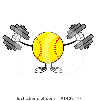 Royalty-Free (RF) Male Softball Clipart Illustration by Hit Toon - Stock Sample #1409747