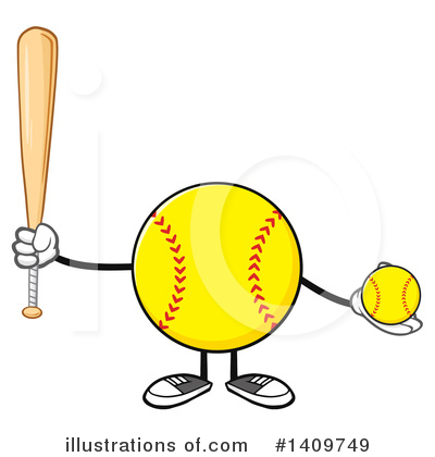 Royalty-Free (RF) Male Softball Clipart Illustration by Hit Toon - Stock Sample #1409749