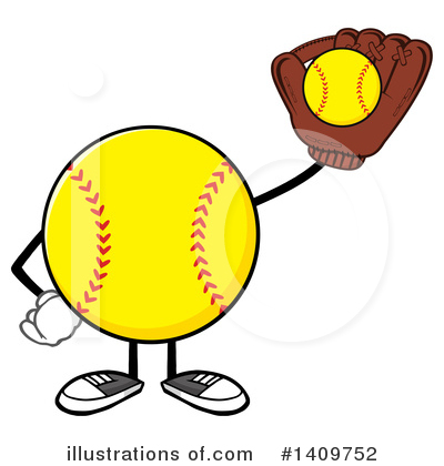 Royalty-Free (RF) Male Softball Clipart Illustration by Hit Toon - Stock Sample #1409752