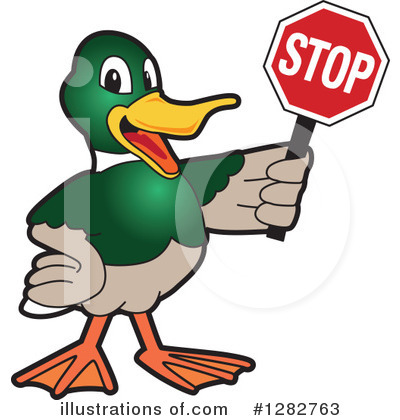 Royalty-Free (RF) Mallard Duck Clipart Illustration by Mascot Junction - Stock Sample #1282763