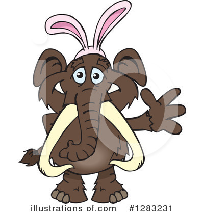 Royalty-Free (RF) Mammoth Clipart Illustration by Dennis Holmes Designs - Stock Sample #1283231