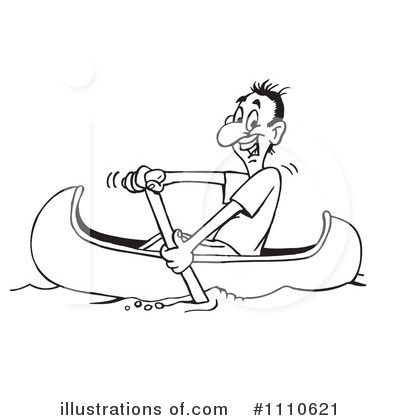 Canoe Clipart #1110621 by Dennis Holmes Designs