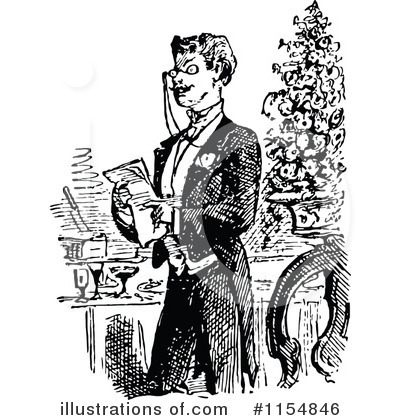 Royalty-Free (RF) Man Clipart Illustration by Prawny Vintage - Stock Sample #1154846