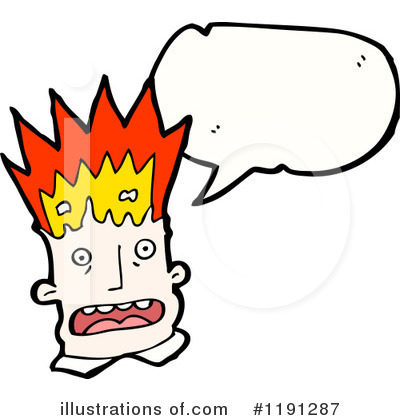 Burning Head Clipart #1191287 by lineartestpilot