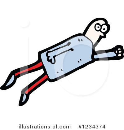 Flying Man Clipart #1234374 by lineartestpilot
