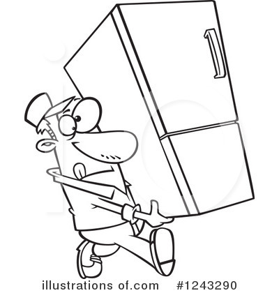 Refrigerator Clipart #1243290 by toonaday