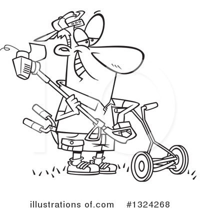Lawn Mower Clipart #1324268 by toonaday