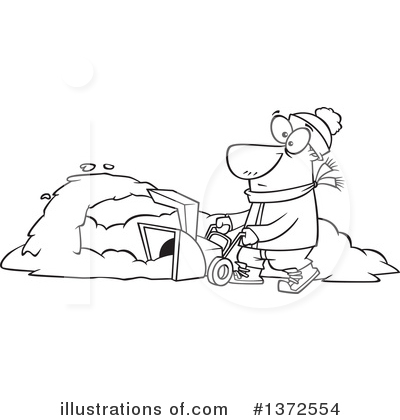 Snow Blower Clipart #1372554 by toonaday