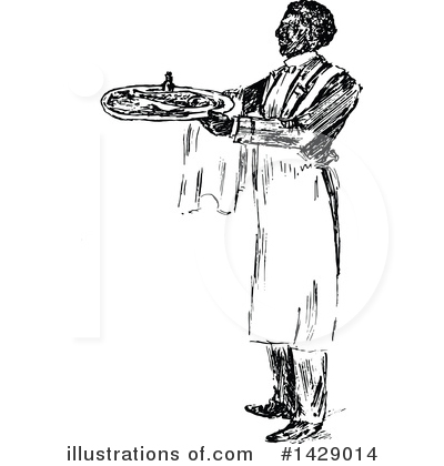 Waiter Clipart #1429014 by Prawny Vintage