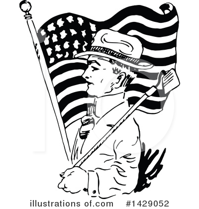 American Flag Clipart #1429052 by Prawny Vintage