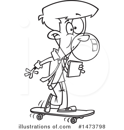 Skateboarding Clipart #1473798 by toonaday