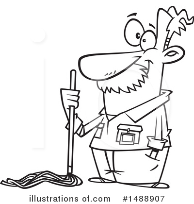 Janitor Clipart #1488907 by toonaday