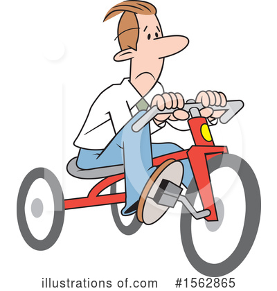 Tricycle Clipart #1562865 by Johnny Sajem