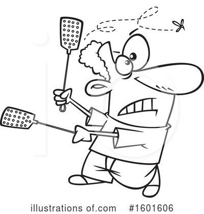 Fly Swatter Clipart #1601606 by toonaday