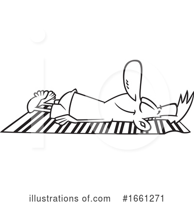 Sun Bathing Clipart #1661271 by toonaday