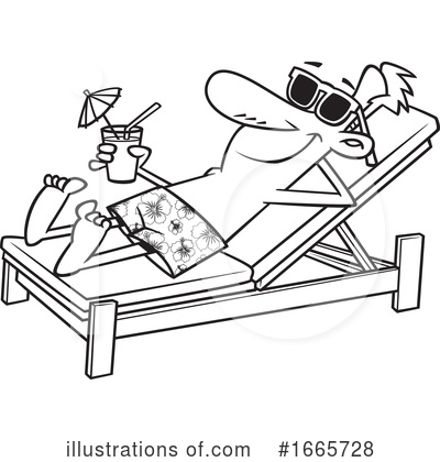 Sun Bathing Clipart #1665728 by toonaday