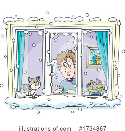 Snowing Clipart #1734867 by Alex Bannykh