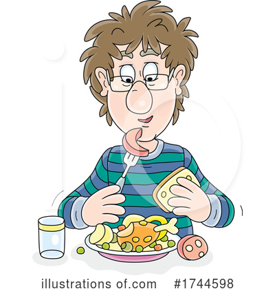 Man Eating Clipart #1744598 by Alex Bannykh