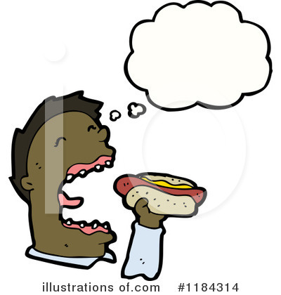 Royalty-Free (RF) Man Eating Clipart Illustration by lineartestpilot - Stock Sample #1184314