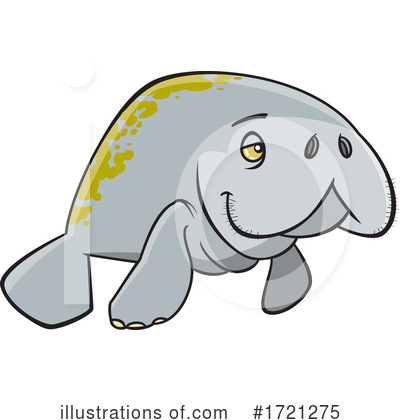 Royalty-Free (RF) Manatee Clipart Illustration by toonaday - Stock Sample #1721275