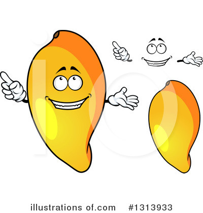 Royalty-Free (RF) Mango Clipart Illustration by Vector Tradition SM - Stock Sample #1313933