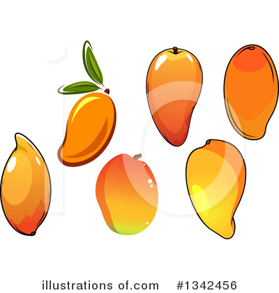 Royalty-Free (RF) Mango Clipart Illustration by Vector Tradition SM - Stock Sample #1342456