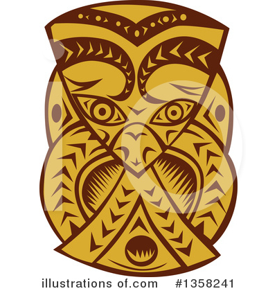 Royalty-Free (RF) Maori Mask Clipart Illustration by patrimonio - Stock Sample #1358241