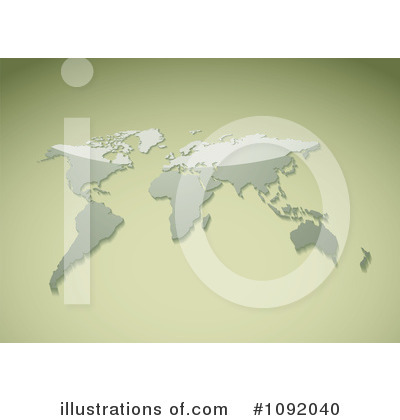 Royalty-Free (RF) Map Clipart Illustration by michaeltravers - Stock Sample #1092040