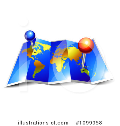 Royalty-Free (RF) Map Clipart Illustration by Oligo - Stock Sample #1099958
