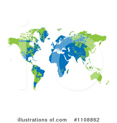 Royalty-Free (RF) Map Clipart Illustration by michaeltravers - Stock Sample #1108862