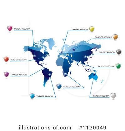 Royalty-Free (RF) Map Clipart Illustration by michaeltravers - Stock Sample #1120049