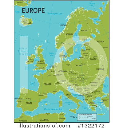 Royalty-Free (RF) Map Clipart Illustration by AtStockIllustration - Stock Sample #1322172