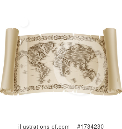 Royalty-Free (RF) Map Clipart Illustration by AtStockIllustration - Stock Sample #1734230
