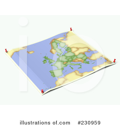 Royalty-Free (RF) Map Clipart Illustration by Michael Schmeling - Stock Sample #230959