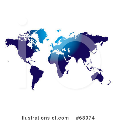 Royalty-Free (RF) Map Clipart Illustration by michaeltravers - Stock Sample #68974
