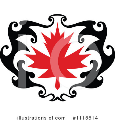 Royalty-Free (RF) Maple Leaf Clipart Illustration by Vector Tradition SM - Stock Sample #1115514
